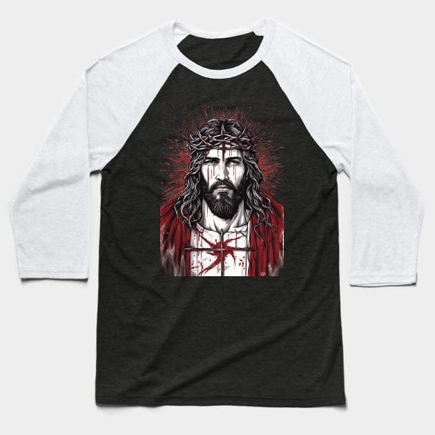 Blood of Christ Baseball T-Shirt by animegirlnft